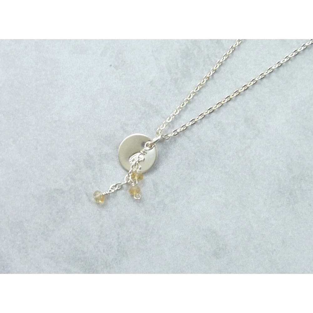 Hand stamp 925 Sterling Silver Necklace